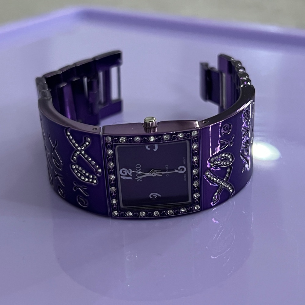 Y2K metallic Purple XO Women's Watch - Picture 4 of 5
